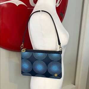 Jonathan Adler Unique Blue Starburst Mini Pochette Shoulder Clutch Bag, Sample!